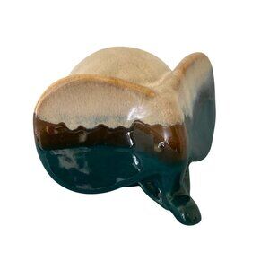 Signed RODOLFO PADILLA Elephant Drip Glaze Art Pottery Sculpture Mexico MCM